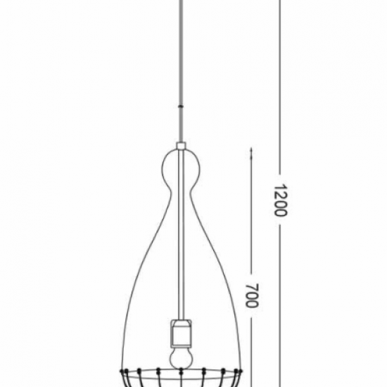 BRADFORD ΚΡΕΜΑΣΤΟ ΦΩΤΙΣΤΙΚΟ 1ΦΩΤΟ ΜΕΤΑΛΛΙΚΟ ΜΑΥΡΟ Φ26xΗ120cm