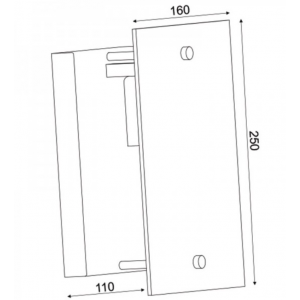 ΑΠΛΙΚΑ ΜΟΝΟΦΩΤΗ ΓΥΑΛΙ/ΜΕΤΑΛΛΟ ΜΑΥΡΟ 11Χ16ΧΗ25CM