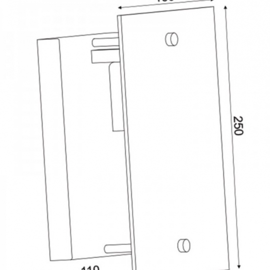 ΑΠΛΙΚΑ ΜΟΝΟΦΩΤΗ ΓΥΑΛΙ/ΜΕΤΑΛΛΟ ΜΑΥΡΟ 11Χ16ΧΗ25CM