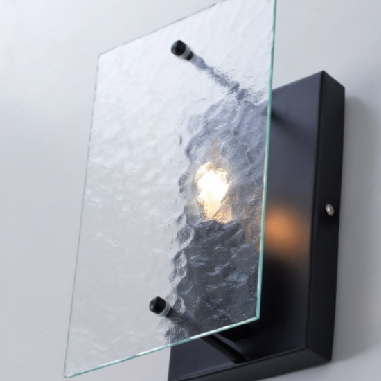 ΑΠΛΙΚΑ ΜΟΝΟΦΩΤΗ ΓΥΑΛΙ/ΜΕΤΑΛΛΟ ΜΑΥΡΟ 11Χ16ΧΗ25CM