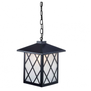 ΚΡΕΜΑΣΤΟ Φ/Σ 1ΧΕ27 ΜΕΤΑΛΛΙΚΟ ΜΑΥΡΟ+ΓΥΑΛΙ 26Χ26ΧΗ120CM