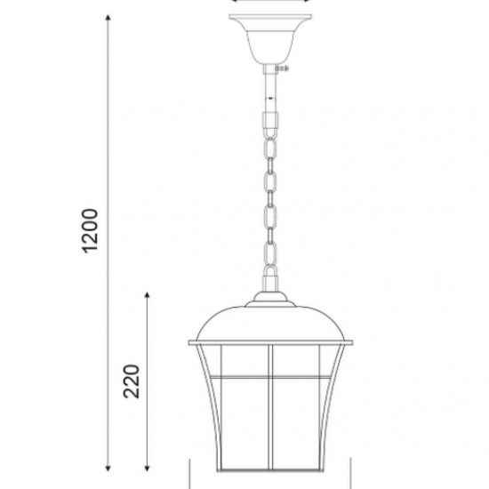 ΚΡΕΜΑΣΤΟ ΜΟΝΟΦΩΤΟ ΦΩΤΙΣΤΙΚΟ ΜΕΤΑΛΛΙΚΟ ΜΑΥΡΟ Φ20ΧΗ120CM
