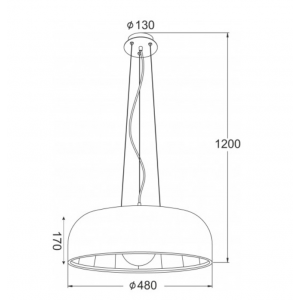 ΚΡΕΜΑΣΤΟ ΜΕΤΑΛΛΟ – ΑΛΟΥΜΙΝΙΟ ΛΕΥΚΟ Φ50CM 1XE27