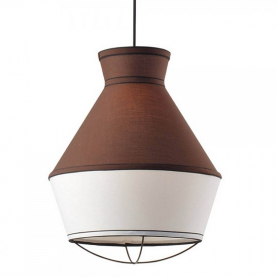 ΚΡΕΜΑΣΤΟ Φ/Σ 1ΧΕ27 ΥΦΑΣΜΑ ΚΑΦΕ+ΛΕΥΚΟ Φ35ΧΗ120CM