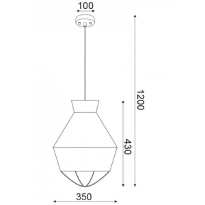 ΚΡΕΜΑΣΤΟ Φ/Σ 1ΧΕ27 ΥΦΑΣΜΑ ΚΑΦΕ+ΛΕΥΚΟ Φ35ΧΗ120CM