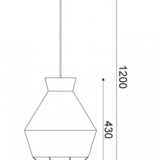ΚΡΕΜΑΣΤΟ Φ/Σ 1ΧΕ27 ΥΦΑΣΜΑ ΚΑΦΕ+ΛΕΥΚΟ Φ35ΧΗ120CM