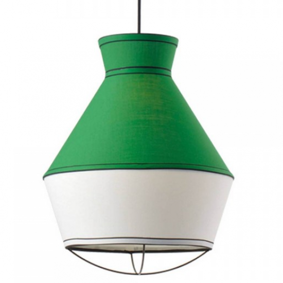 ΚΡΕΜΑΣΤΟ Φ/Σ 1ΧΕ27 ΥΦΑΣΜΑ ΣΜΑΡΑΓΔΙ +ΛΕΥΚΟ Φ35ΧΗ120CM