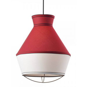 ΚΡΕΜΑΣΤΟ Φ/Σ 3ΧΕ27 ΥΦΑΣΜΑ ΚΟΚΚΙΝΟ +ΛΕΥΚΟ Φ45ΧΗ120CM