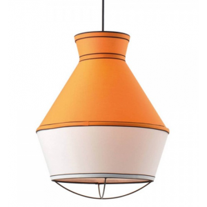 ΚΡΕΜΑΣΤΟ Φ/Σ 1ΧΕ27 ΥΦΑΣΜΑ ΚΙΤΡΙΝΟ +ΛΕΥΚΟ Φ35ΧΗ120CM