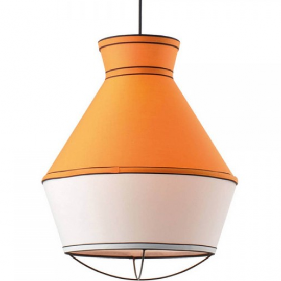 ΚΡΕΜΑΣΤΟ Φ/Σ 1ΧΕ27 ΥΦΑΣΜΑ ΚΙΤΡΙΝΟ +ΛΕΥΚΟ Φ35ΧΗ120CM