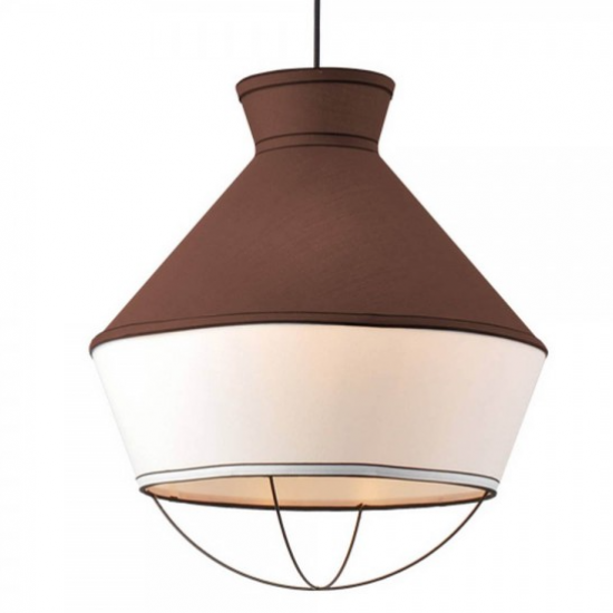 ΚΡΕΜΑΣΤΟ Φ/Σ 3ΧΕ27 ΥΦΑΣΜΑ ΚΑΦΕ+ΛΕΥΚΟ Φ45ΧΗ120CM