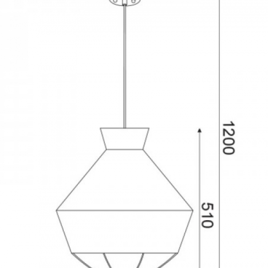 ΚΡΕΜΑΣΤΟ Φ/Σ 3ΧΕ27 ΥΦΑΣΜΑ ΚΑΦΕ+ΛΕΥΚΟ Φ45ΧΗ120CM