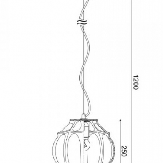 CAPRI ΚΡΕΜΑΣΤΟ ΦΩΤΙΣΤΙΚΟ 1ΦΩΤΟ ΓΥΑΛΙ ΦΥΛΛΑ ΧΡΥΣΟΥ Φ25xΗ120cm
