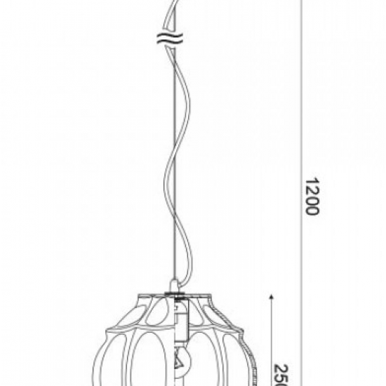 CAPRI ΚΡΕΜΑΣΤΟ ΦΩΤΙΣΤΙΚΟ 1ΦΩΤΟ ΓΥΑΛΙ ΑΣΗΜΙ Φ25xΗ120cm