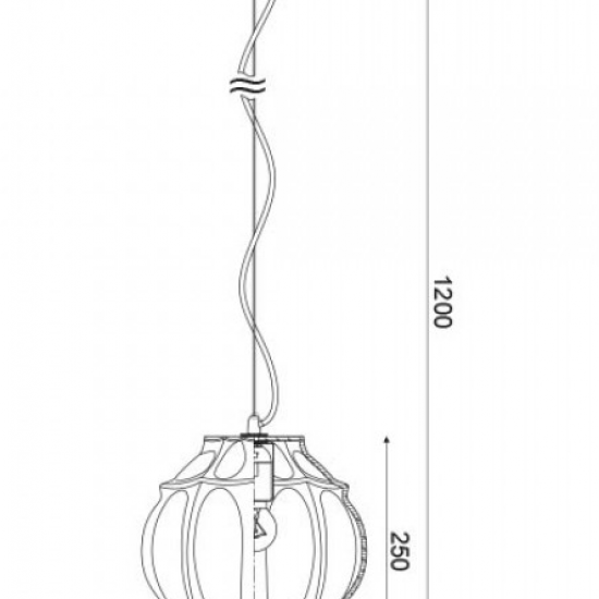 CAPRI ΚΡΕΜΑΣΤΟ ΦΩΤΙΣΤΙΚΟ 1ΦΩΤΟ ΓΥΑΛΙ ΓΚΡΙ Φ25xΗ120cm