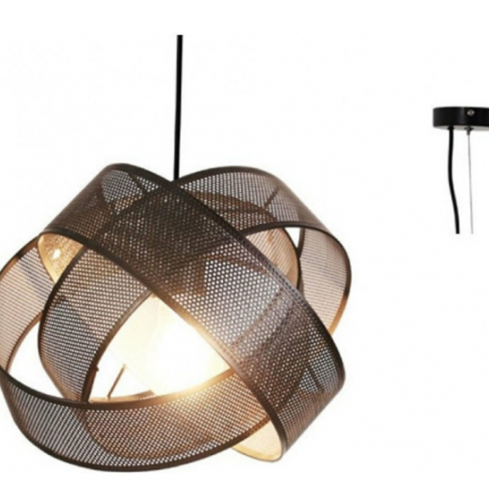 ΚΡΕΜΑΣΤΟ Φ/Σ 1ΧΕ27 ΜΑΥΡΟ ΜΕΤΑΛΛΟ D30XH120CM