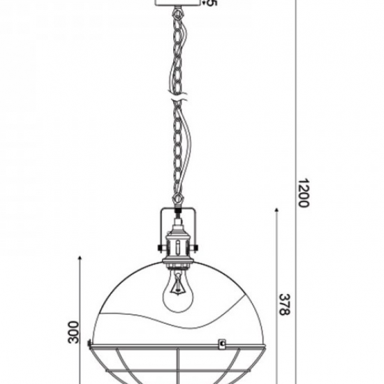 ΚΡΕΜΑΣΤΟ Φ/Σ 1ΧΕ27 ΜΕΤΑΛΛΙΚΟ ΓΚΡΙ Φ35ΧΗ120CM