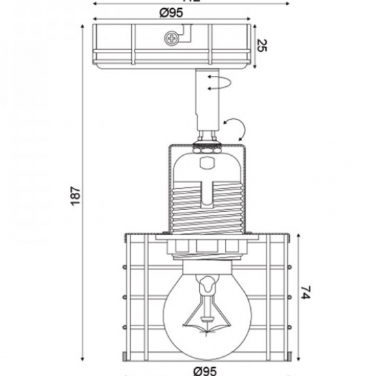 ΕΠΙΤΟΙΧΟ Φ/Σ 1ΧΕ27 ΜΕΤΑΛΛΙΚΟ ΑΠΟΧΡΩΣΗ ΤΣΙΜΕΝΤΟΥ 11,2Χ10Χ18,3CM