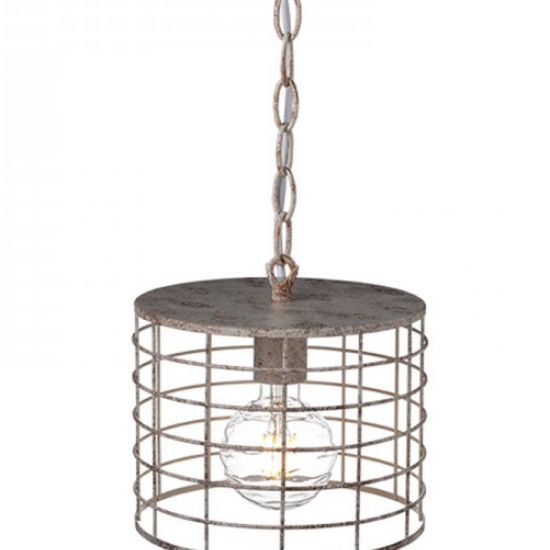 ΚΡΕΜΑΣΤΟ Φ/Σ 1ΧΕ27 ΜΕΤΑΛΛΙΚΟ ΛΕΥΚΟ ΣΚΟΥΡΙΑ Φ23,2ΧΗ120CM