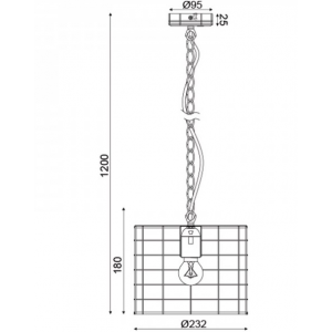 ΚΡΕΜΑΣΤΟ Φ/Σ 1ΧΕ27 ΜΕΤΑΛΛΙΚΟ ΑΠΟΧΡΩΣΗ ΤΣΙΜΕΝΤΟΥ Φ35,2ΧΗ120CM