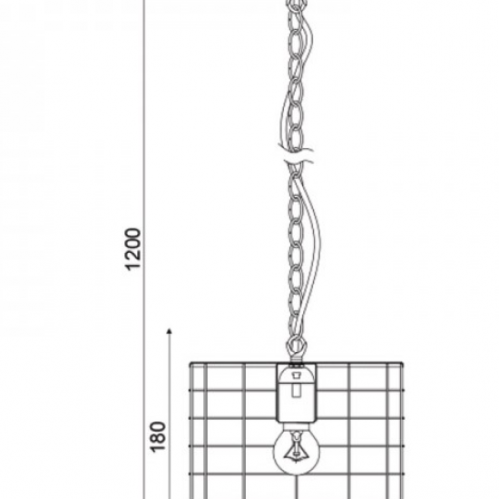 ΚΡΕΜΑΣΤΟ Φ/Σ 1ΧΕ27 ΜΕΤΑΛΛΙΚΟ ΑΠΟΧΡΩΣΗ ΤΣΙΜΕΝΤΟΥ Φ35,2ΧΗ120CM