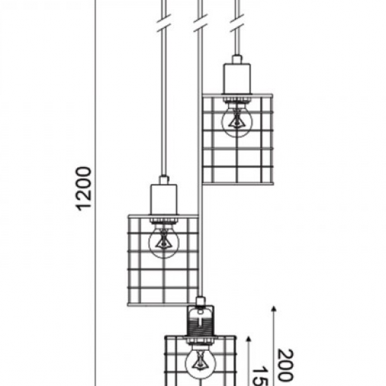 ΚΡΕΜΑΣΤΟ Φ/Σ 3ΧΕ27 ΜΕΤΑΛΛΙΚΟ ΛΕΥΚΟ ΣΚΟΥΡΙΑ Φ20ΧΗ120CM