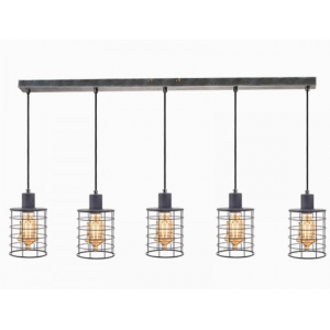 ΚΡΕΜΑΣΤΟ Φ/Σ 5ΧΕ27 ΜΕΤΑΛΛΙΚΟ ΑΠΟΧΡΩΣΗ ΤΣΙΜΕΝΤΟΥ 100Χ12,2ΧΗ120CM