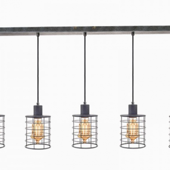 ΚΡΕΜΑΣΤΟ Φ/Σ 5ΧΕ27 ΜΕΤΑΛΛΙΚΟ ΑΠΟΧΡΩΣΗ ΤΣΙΜΕΝΤΟΥ 100Χ12,2ΧΗ120CM