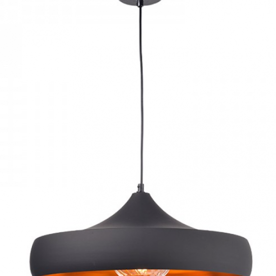 ΚΡΕΜΑΣΤΟ Φ/Σ 1ΧΕ27 ΜΕΤΑΛΛΙΚΟ ΜΑΥΡΟ/ΧΡΥΣΟ Φ46ΧΗ123CM