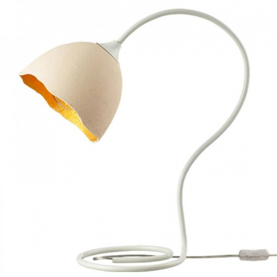 ΕΠΙΤΡΑΠΕΖΙΟ Φ/Σ 1ΧΕ27 ΛΕΥΚΟΣ/ΧΡΥΣΟΣ ΠΗΛΟΣ 43Χ50Χ20CM