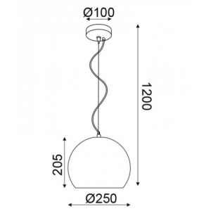 ΚΡΕΜΑΣΤΟ Φ/Σ 1ΧΕ27 ΜΠΕΖ ΠΗΛΟΣ Φ25ΧΗ120CM
