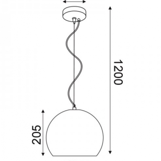 ΚΡΕΜΑΣΤΟ Φ/Σ 1ΧΕ27 ΜΠΕΖ ΠΗΛΟΣ Φ25ΧΗ120CM