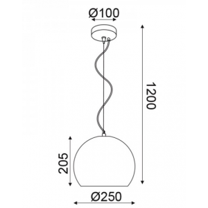 ΚΡΕΜΑΣΤΟ Φ/Σ 1ΧΕ27 ΚΑΦΕ ΠΗΛΟΣ Φ25ΧΗ120CM