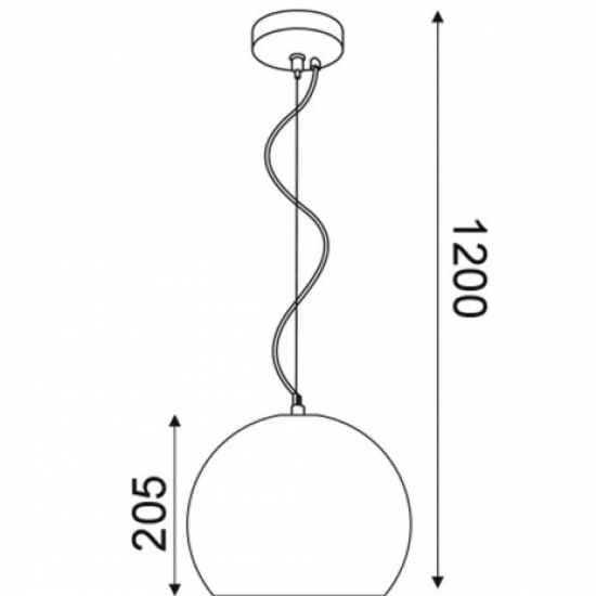 ΚΡΕΜΑΣΤΟ Φ/Σ 1ΧΕ27 ΚΑΦΕ ΠΗΛΟΣ Φ25ΧΗ120CM