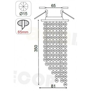 ΣΠΟΤ MR16 ΜΕ ΚΡΥΣΤΑΛΛΑ 375X82mm