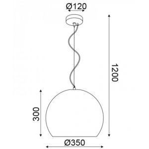 ΚΡΕΜΑΣΤΟ Φ/Σ 1ΧΕ27 ΚΑΦΕ ΠΗΛΟΣ Φ35ΧΗ120CM