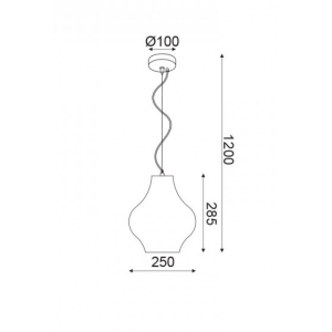 ΚΡΕΜΑΣΤΟ Φ/Σ 1ΧΕ27 ΚΑΦΕ ΠΗΛΟΣ Φ25ΧΗ120CM