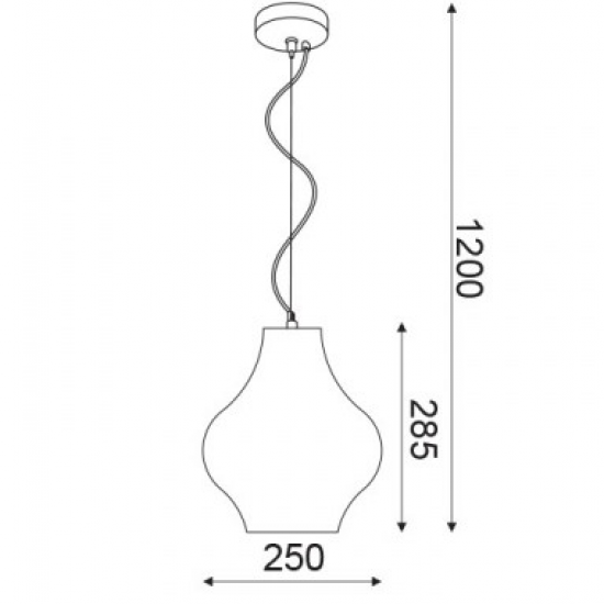 ΚΡΕΜΑΣΤΟ Φ/Σ 1ΧΕ27 ΚΑΦΕ ΠΗΛΟΣ Φ25ΧΗ120CM