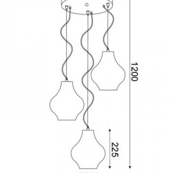 ΚΡΕΜΑΣΤΟ Φ/Σ 3ΧΕ27 ΚΑΦΕ ΠΗΛΟΣ Φ39ΧΗ120CM