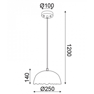 ΚΡΕΜΑΣΤΟ Φ/Σ 1ΧΕ27 ΛΕΥΚΟΣ/ΑΣΗΜΙ ΠΗΛΟΣ Φ25ΧΗ120CM