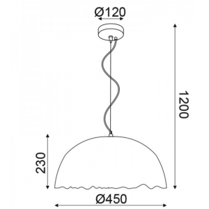 ΚΡΕΜΑΣΤΟ Φ/Σ 1ΧΕ27 ΜΑΥΡΟΣ/ΑΣΗΜΙ ΠΗΛΟΣ Φ45ΧΗ120CM