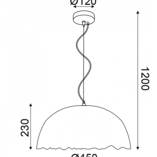 ΚΡΕΜΑΣΤΟ Φ/Σ 1ΧΕ27 ΜΑΥΡΟΣ/ΑΣΗΜΙ ΠΗΛΟΣ Φ45ΧΗ120CM