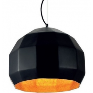 ΚΡΕΜΑΣΤΟ Φ/Σ 1ΧΕ27 ΡΗΤΙΝΗ ΜΑΥΡΟ+ΧΡΥΣΟ ΠΟΛΥΓΩΝΙΚΟ Φ38H120CM