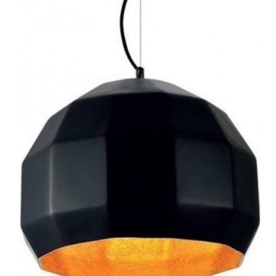 ΚΡΕΜΑΣΤΟ Φ/Σ 1ΧΕ27 ΡΗΤΙΝΗ ΜΑΥΡΟ+ΧΡΥΣΟ ΠΟΛΥΓΩΝΙΚΟ Φ38H120CM