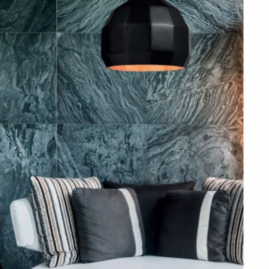 ΚΡΕΜΑΣΤΟ Φ/Σ 1ΧΕ27 ΡΗΤΙΝΗ ΜΑΥΡΟ+ΧΡΥΣΟ ΠΟΛΥΓΩΝΙΚΟ Φ38H120CM