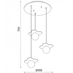 ΚΡΕΜΑΣΤΟ Φ/Σ 3ΧG9 ΑΠΟΧΡΩΣΗ ΠΑΛΑΙΩΜΕΝΟ ΞΥΛΟ MDF+ΛΕΥΚΟ ΓΥΑΛΙ Φ30ΧΗ60CM