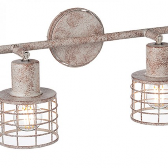 ΕΠΙΤΟΙΧΟ Φ/Σ 2ΧΕ27 ΜΕΤΑΛΛΙΚΟ ΛΕΥΚΟ ΣΚΟΥΡΙΑ 32Χ10Χ20,8CM