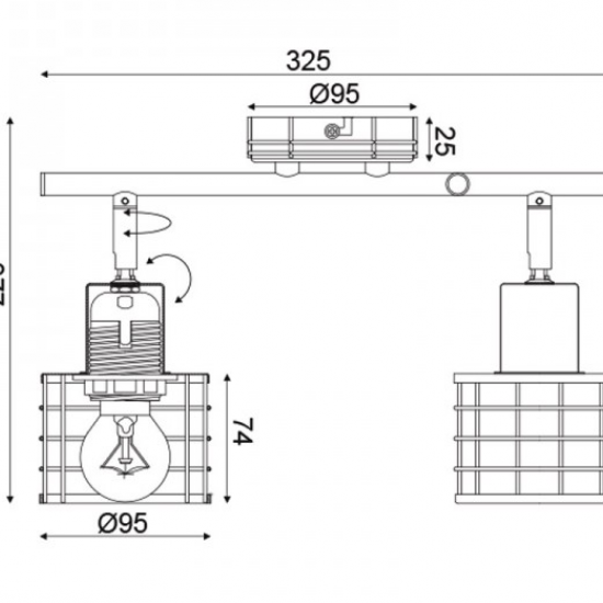 ΕΠΙΤΟΙΧΟ Φ/Σ 2ΧΕ27 ΜΕΤΑΛΛΙΚΟ ΛΕΥΚΟ ΣΚΟΥΡΙΑ 32Χ10Χ20,8CM