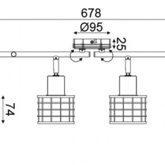 ΕΠΙΤΟΙΧΟ Φ/Σ 4ΧΕ27 ΜΕΤΑΛΛΙΚΟ ΑΠΟΧΡΩΣΗ ΤΣΙΜΕΝΤΟΥ 67,4Χ10ΧΗ21CM