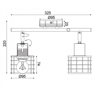 ΕΠΙΤΟΙΧΟ Φ/Σ 2ΧΕ27 ΜΕΤΑΛΛΙΚΟ ΑΠΟΧΡΩΣΗ ΤΣΙΜΕΝΤΟΥ 32Χ10Χ20,8CM